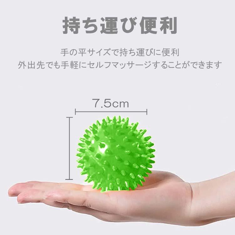 ストレッチボール マッサージボール 75mm 硬い トゲトゲ ウニ型 ヨガ
