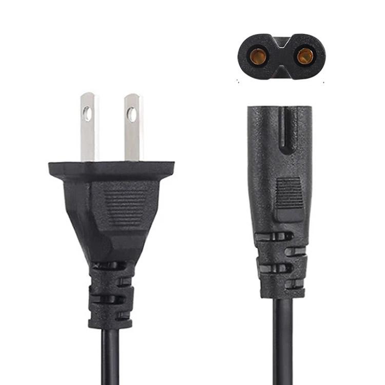 メガネ型電源コネクタ 長さ1m 250V/6Aまで対応 2ピン ACアダプタ用