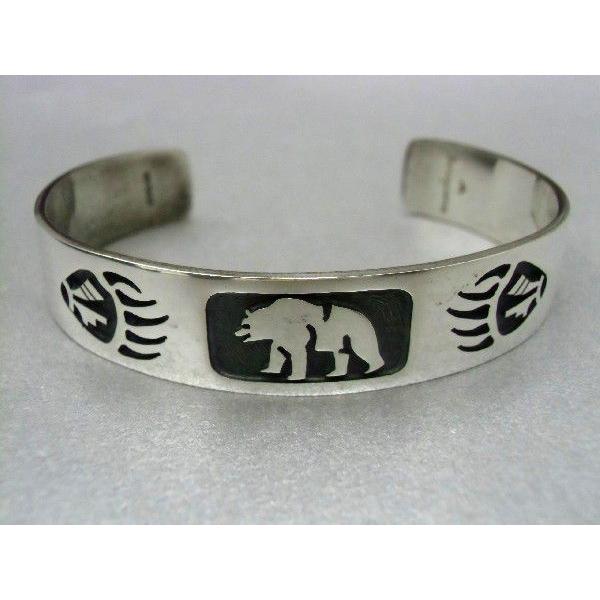 ホピ バングル Wilmer Saufkie　クマ