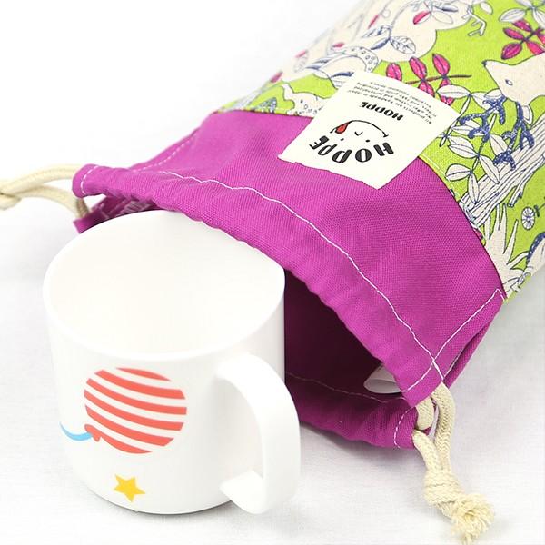 Hoppe巾着 S ハンドメイド コップ入れ 保育園 幼稚園 入園入学準備 プレゼント ホッペ 子ども 手作り 巾着小 安心日本製 小学校 Hoppe コップ袋 おしゃれ 巾着袋