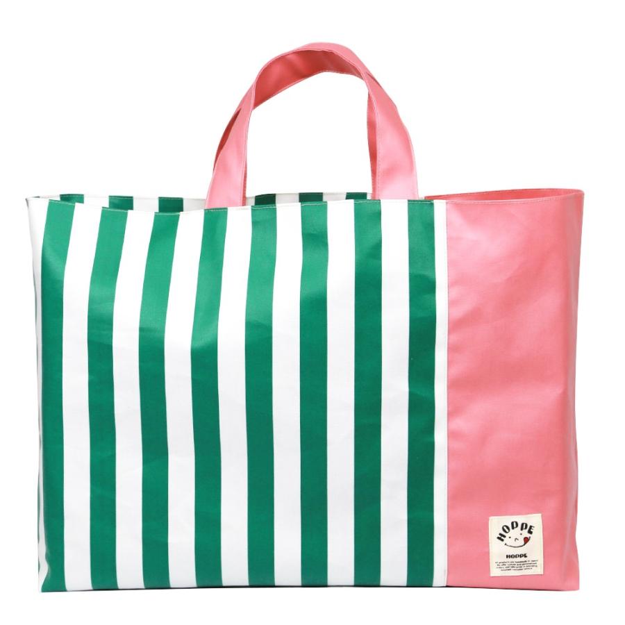 グリーンストライプ 撥水レッスンバッグ Hoppe ホッペ 日本製 手作り 入園入学グッズ 入園入学準備 通園通学 幼稚園 小学校 レッスンバックマチ付 手さげか Lbh Hoppe 通販 Yahoo ショッピング