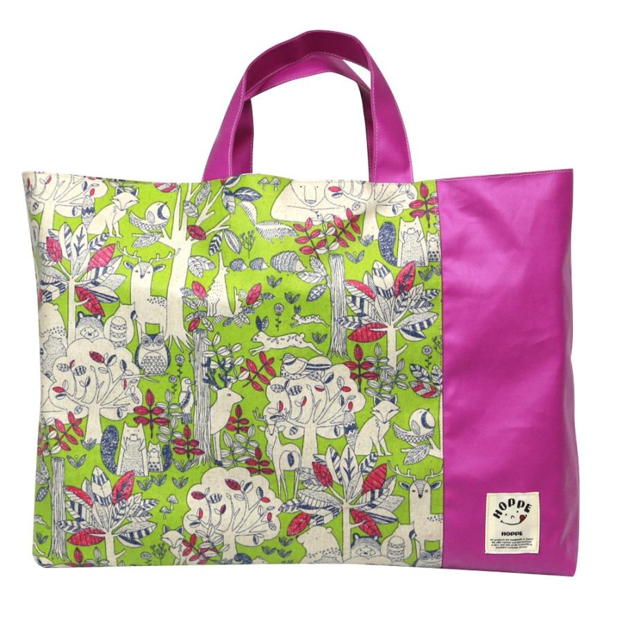 送料無料 プールバッグ 森のおはなし ライム Hoppe ホッペ 日本製 手作り 入園入学グッズ 人気急上昇 幼稚園 撥水レッスンバッグ 入園入学準備 通園通学 保育園 小学校