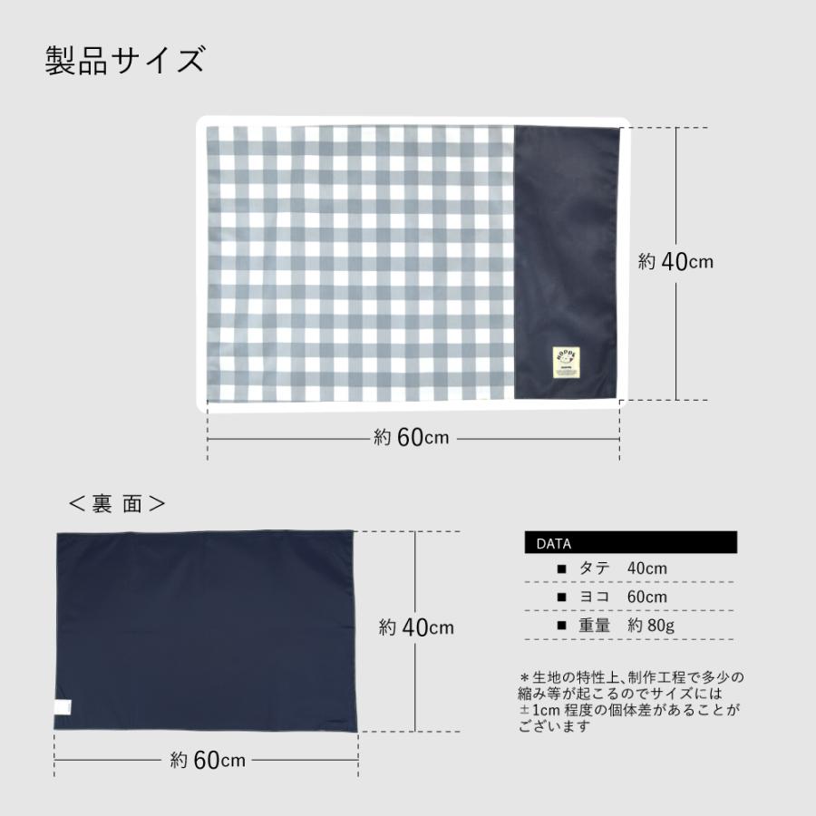 大判 撥水 ランチョンマット 40×60 日本製 HOPPE ホッペ 準備 入園