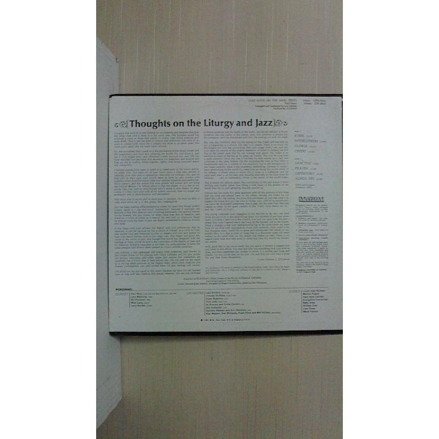 ラロ・シフリン " JAZZ SUITE ON THE MASS TEXTS / PAUL HORN " 30cmLPレコード アメリカ盤