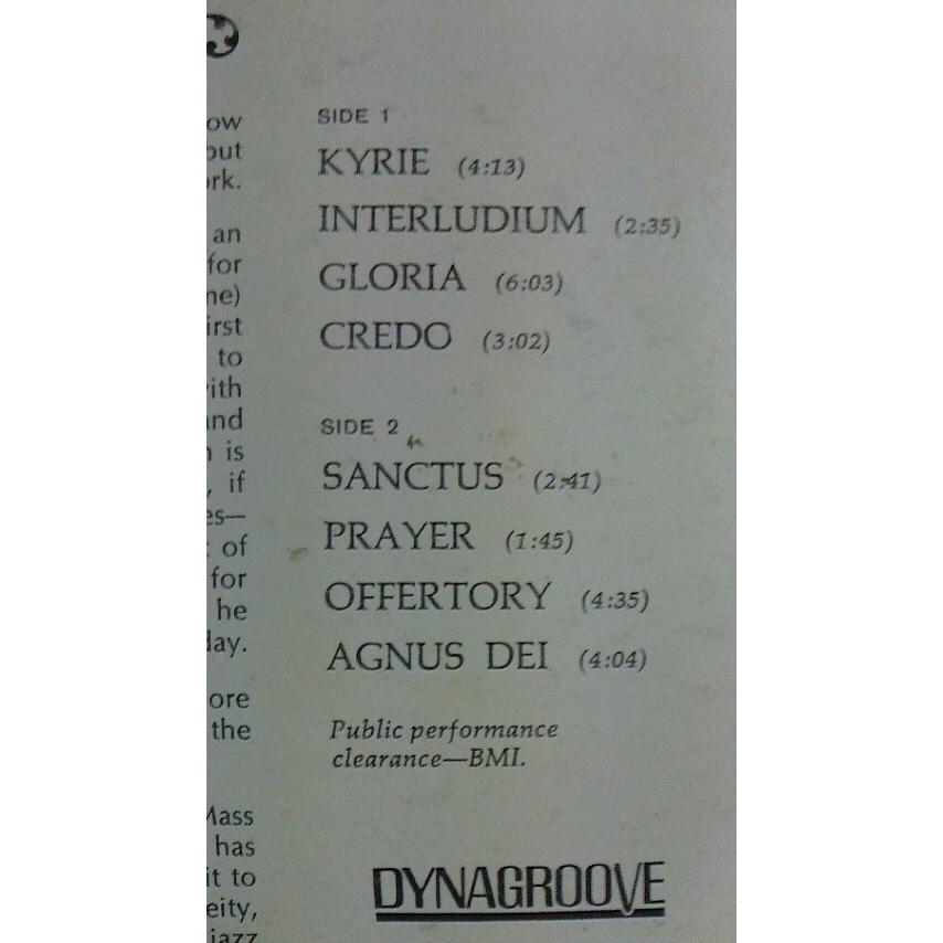 ラロ・シフリン " JAZZ SUITE ON THE MASS TEXTS / PAUL HORN " 30cmLPレコード アメリカ盤