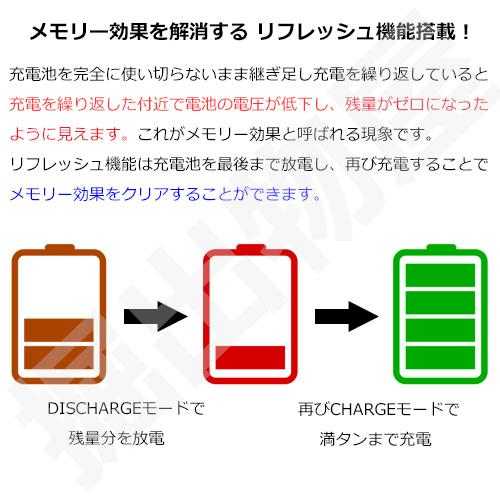 iieco リフレッシュ機能付き 8本対応充電器 ZN827C 充電池 単3