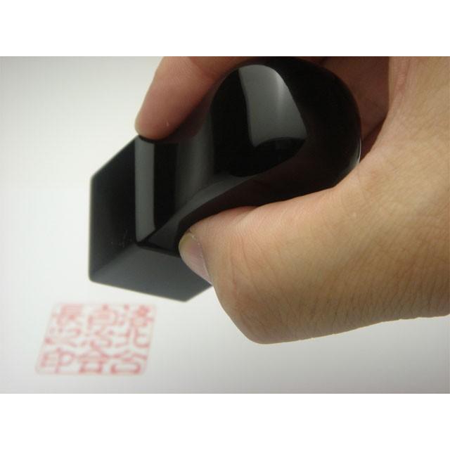 【送料無料!】法人印 黒水牛 角印24mm【社印・団体印・認印】の画像