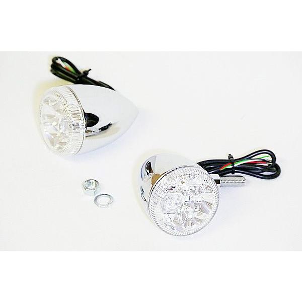 WW製 ワールドウォーク製 YB-1 LED ウインカー hanabi シングルファンクション メッキボディ 左右セット ウィンカー 爆買