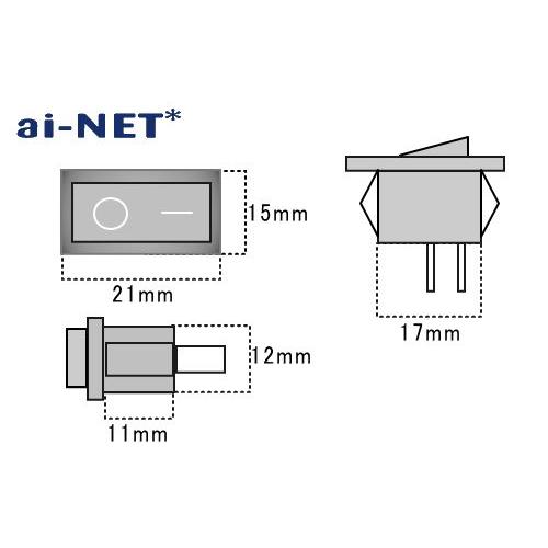 在庫有 1ヶ月保証付 汎用ON/OFFスイッチ 配線付 (小) aiNET製｜horidashi｜05