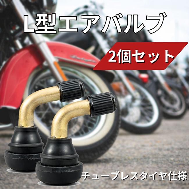 6ヶ月保証付 Aebs(エービス) 汎用 L型 スタンダード エアバルブ 2個