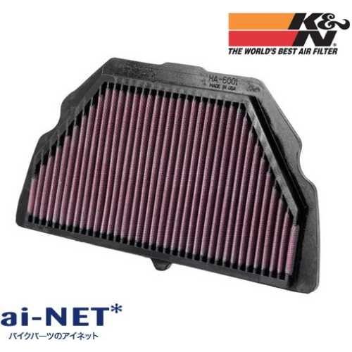 セール特価 K&N ケイアンドエヌ エアフィルター HA-6001 CBR600F4i CBR600FS CBR600F(01-'06) リプレイスメントフィルター 純正交換タイプ
