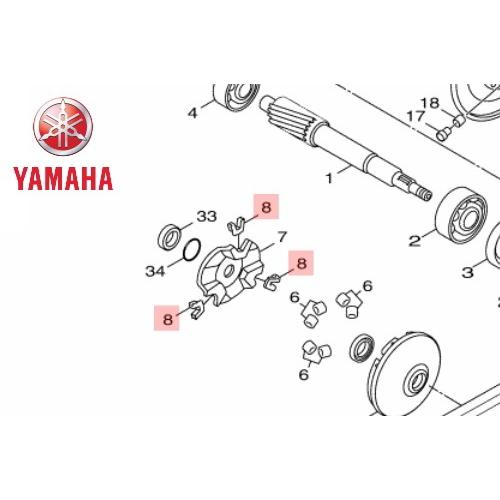 在庫有 YAMAHA ヤマハ 純正品 マジェスティS/SMAX スライダ (1個) 2LD1(14-) スライドピース ピーススライド｜horidashi｜05