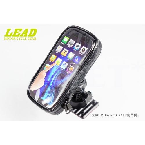 LEAD リード工業 バイク用 防水 スマホケース KS-211A&貼り付けタイプ KS-21TPセット iPhone6plus(アイフォン6プラス)対応｜horidashi｜05