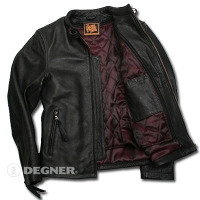 DEGNER デグナー レザー ジャケット 7WJ-12A ブラック/XLサイズ : アイ