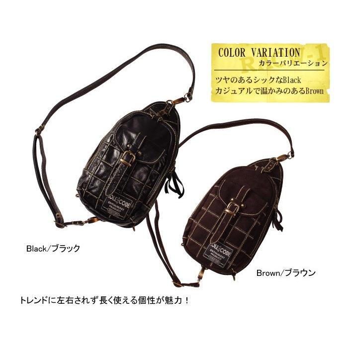 特価品 DEGNER デグナー RACW-1 レザーボディバッグ ブラウンの画像
