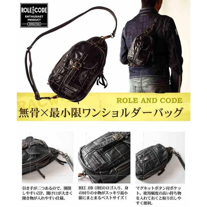 特価品 DEGNER デグナー RACW-1 レザーボディバッグ ブラウンの画像