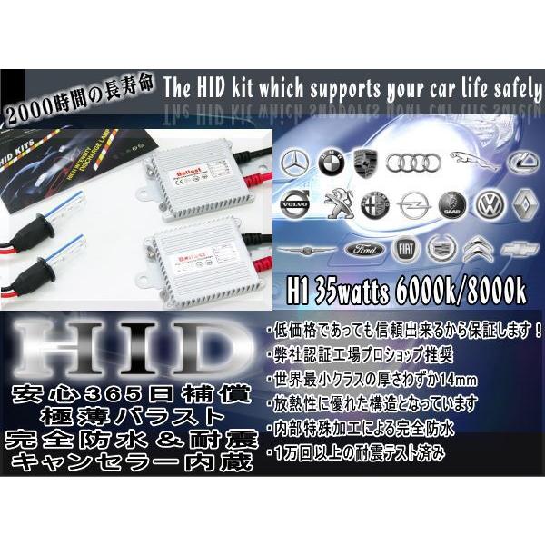 薄型HIDフルキット 高寿命 【H7】 2灯 35W 6000K 認識性アップ ドレスアップ等 爆買