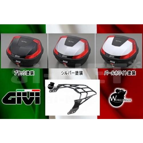 送料無料 GIVI ＆ WW製 CB750 用 リアボックス&リアキャリア フルセット (モノロックケース B37) リヤキャリア リアケース 爆買