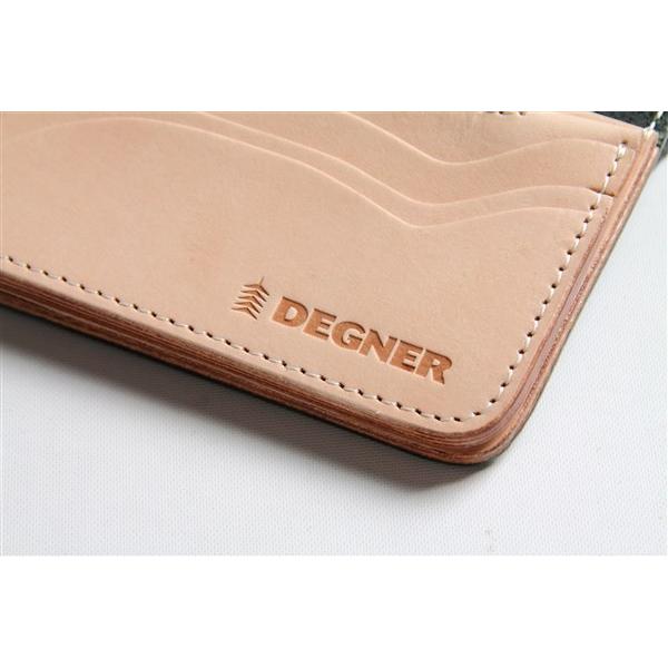 DEGNER デグナー レザー ウォレット W-33A ネイビー/タンの画像