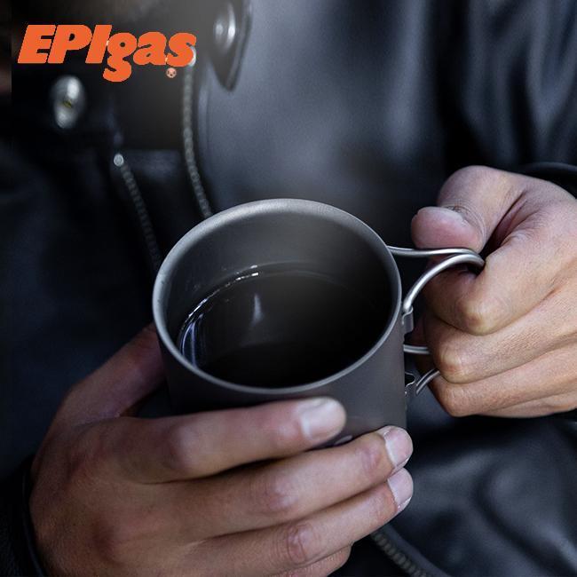 チタンマグカップ EPIgas ダブルウォールチタンマグ マグカップ 軽量