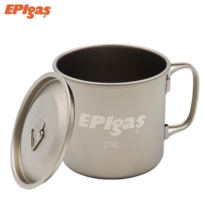 EPIgas EPIガス シングルチタンマグ カバー セット T-8114 キャンプグッズ マグカップ 軽量 チタン製 330ml(アウトドア キャンプ)