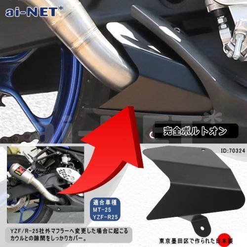 日本製 AKRAPOVIC/アクラポビッチ YZF-R25 YZF-R3 MT-25 MT-03スリップオン S-Y2SO11-AHCSS MOTO-GP STYLE 用 マフラーカバー 1年保証 アイネット製｜horidashi