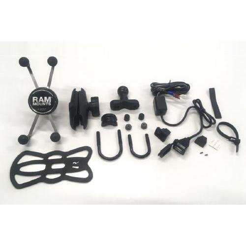 RAM MOUNTS（ラムマウント) Xグリップ＆U字クランプ USBジャックセット ファブレット用