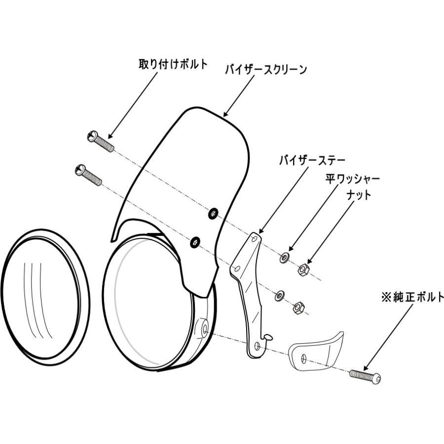 在庫有 ガラスコーティング施工済 スクリーン CB400SF CB1300SF メーターバイザー スクリーンバイザー ウインドスクリーン 外装パーツ スモーク 付属付｜horidashi｜08