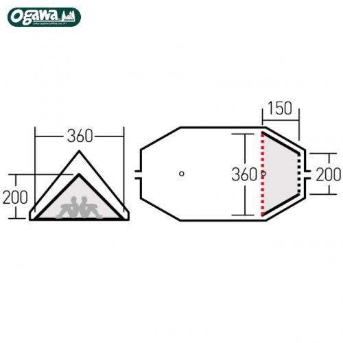 ogawa 小川テント ツインピルツフォークL用 ハーフインナー インナー