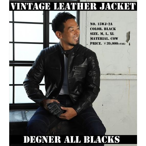 DEGNER（デグナー） 15WJ-2A ヴィンテージ レザージャケット ブラック