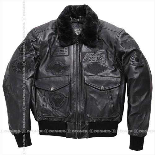 DEGNER デグナー16WJ-10C ヴィンテージフライトジャケット ブラック サイズ2XL