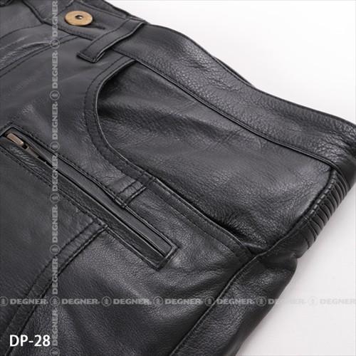 DEGNER（デグナー） DP-28 メンズ カップ付 レザーパンツ ブラック