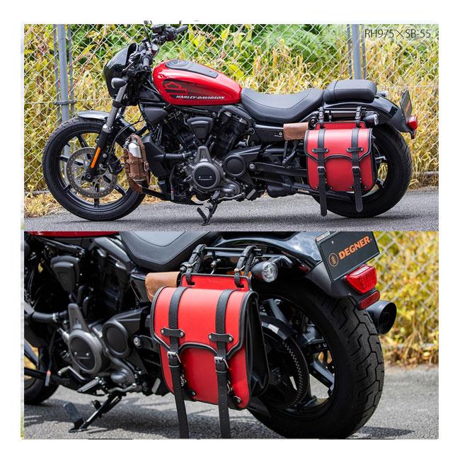 DEGNER（デグナー） SB-55A レザーサドルバッグ ブラック 12.5L 牛革