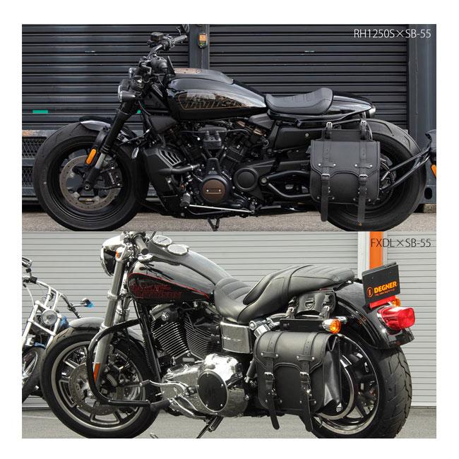DEGNER（デグナー） SB-55A レザーサドルバッグ ブラック 12.5L 牛革