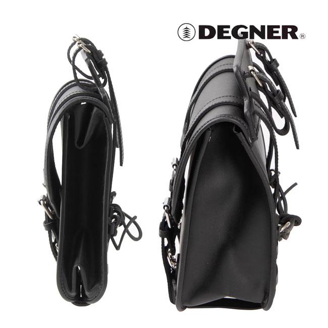 DEGNER（デグナー） SB-55A レザーサドルバッグ ブラック 12.5L 牛革