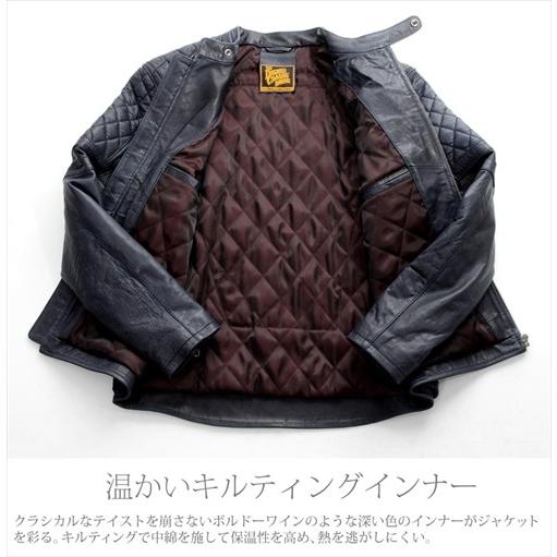 DEGNER デグナー16WJ-16 シープレザージャケット ダークネイビー  