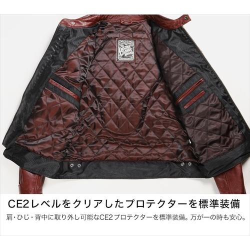 DEGNER レザージャケット 19WJ-24　ブラウン　XL　袖丈カット DEGNER（デグナー） デグナー19WJ-24 レザージャケット ブラウン