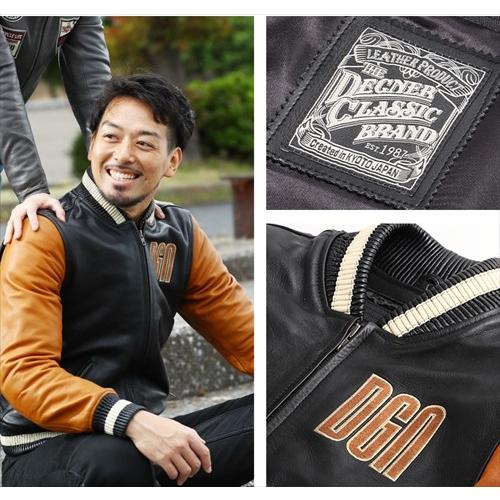 DEGNER 牛革 中綿入り ライディングレザー XLサイズ 肩/肘パッド