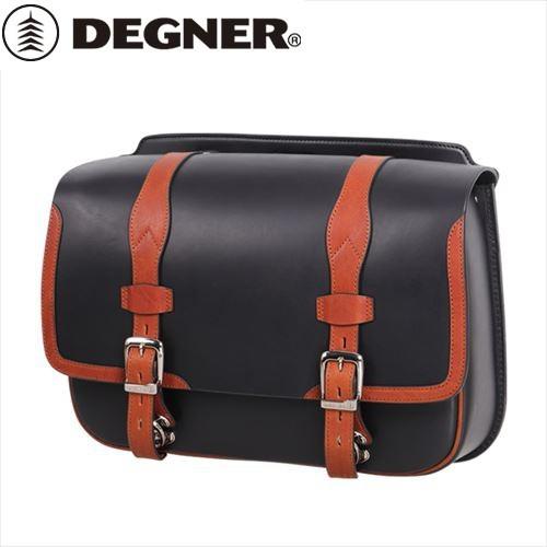 DEGNER デグナー SB-81 レザーサドルバッグ ブラックキャメル 18L 