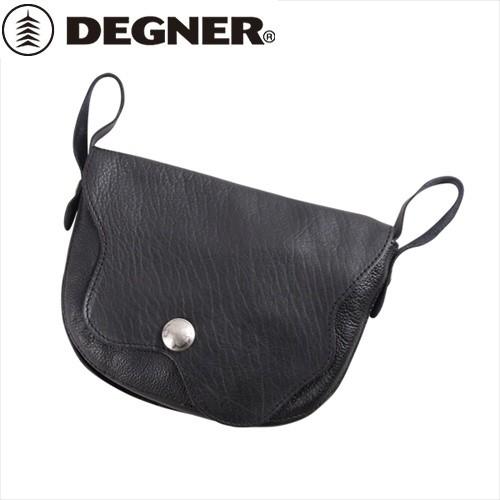 DEGNER（デグナー） W-104 レザーサブポケットベルトバッグ ブラック 