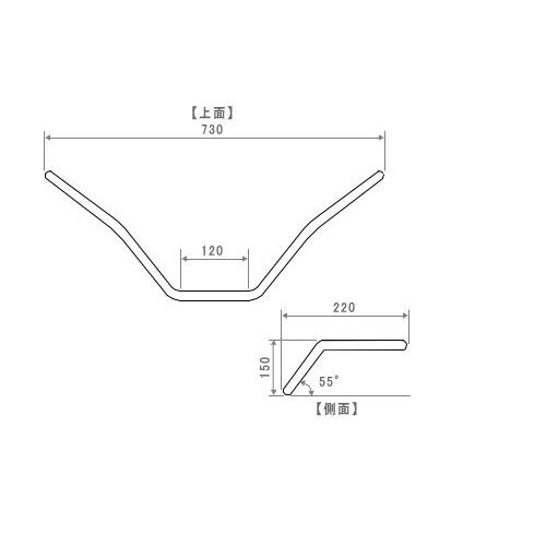 レビューで特典 1年保証付 SR400/500 SRV250 ハンドル ハンドルパイプ アップタイプ 汎用品 aiNET製｜horidashi｜03