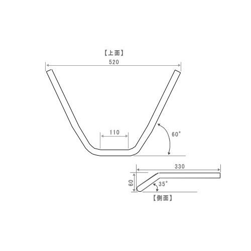 ヤマハ　マジェスティー125　絞りハンドル 1年保証付 マジェスティ125 ハンドル ハンドルパイプ TYPE-1 絞り