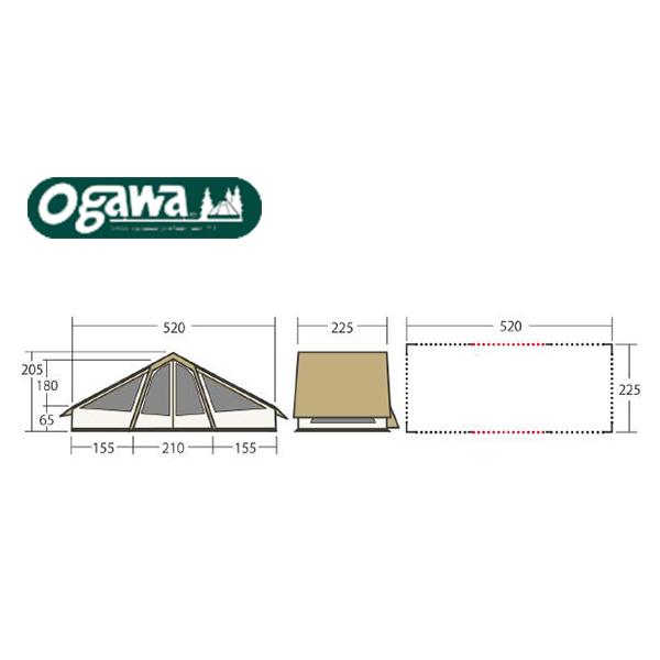 セール特価 ogawa オーナーロッジ ヒュッテレーベン 2254 大型 テント シェルター キャンプ アウトドア オガワテント 小川テント おしゃれテント｜horidashi｜09