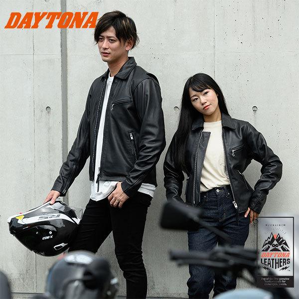 DAYTONA/デイトナ ライダースジャケット DL002 SレザーJKカイキン BK /WM 24529 牛革 脱着インナー 革ジャン レディース レザージャケット｜horidashi｜07