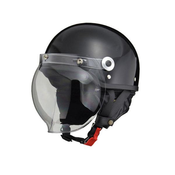 リード工業 送料無料 LEAD CR-760 バブルシールド付ハーフヘルメット