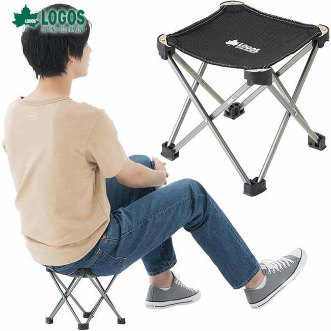 ロゴス LOGOS アウトドア 7075キュービックチェア グレー 家具 椅子
