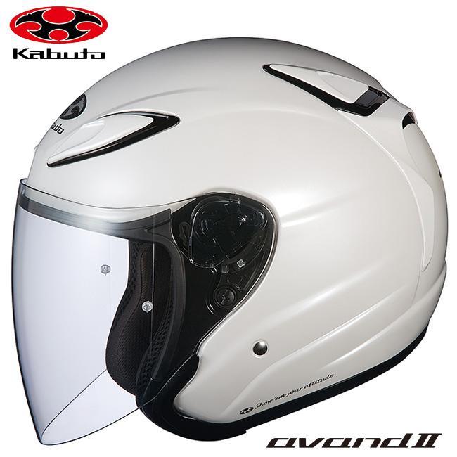 OGKKabuto avand2 ホワイト/レッド Ｍ　美品 OGK Kabuto（オージーケーカブト） オープンフェイス ヘルメット AVAND