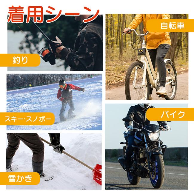 めちゃヒート 充電式 電熱グローブ ミトン型 MHWG Lサイズ 指が出せる