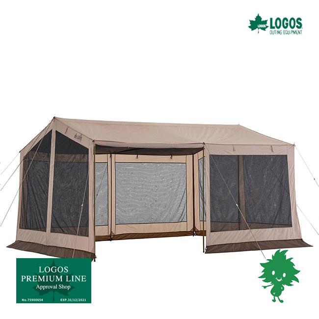 ほぼ未使用　ロゴス Tradcanvasソーラーデビルブロックスクリーン 全長およそ4m！4面メッシュで覆われたスクエア型スクリーンタープ