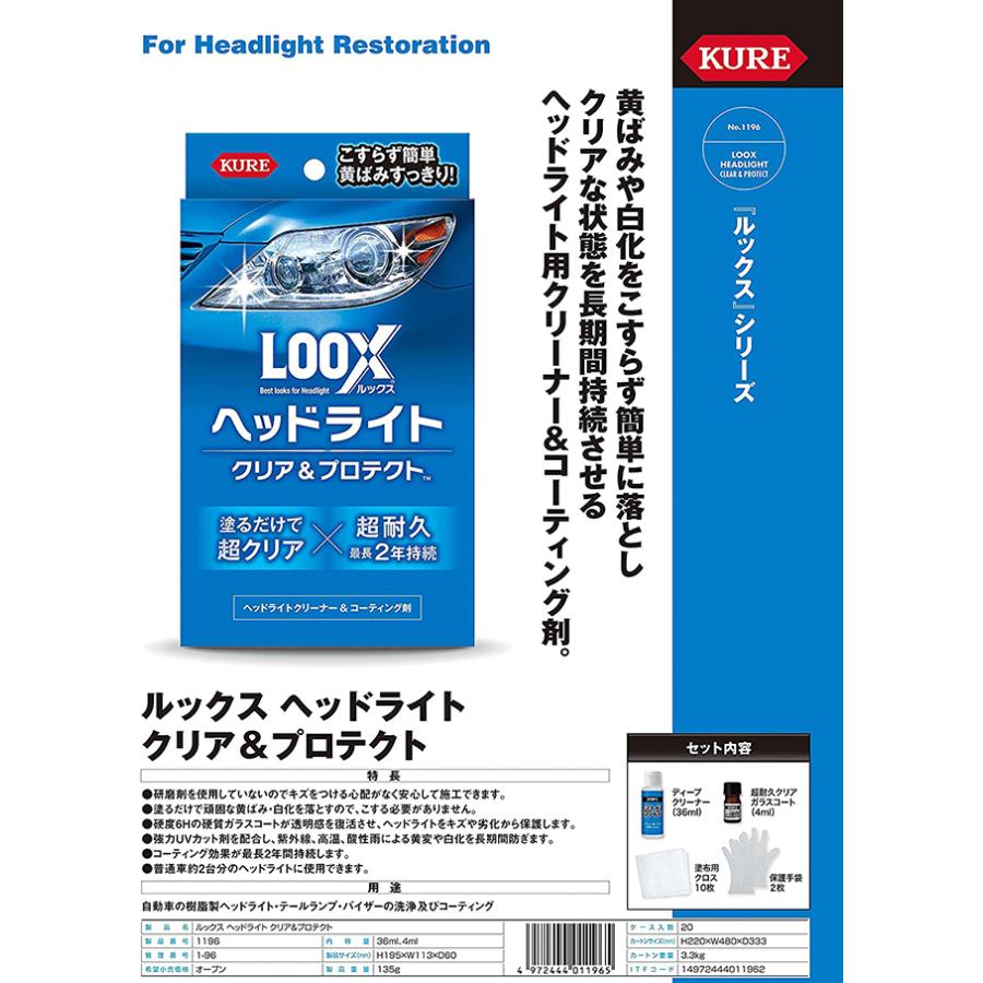 KURE 呉工業 ルックス ヘッドライト クリア＆プロテクト ヘッドライト